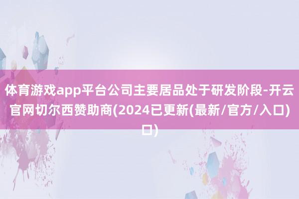 体育游戏app平台公司主要居品处于研发阶段-开云官网切尔西赞助商(2024已更新(最新/官方/入口)